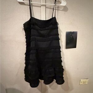 Princess Polly Black Fringe Dress